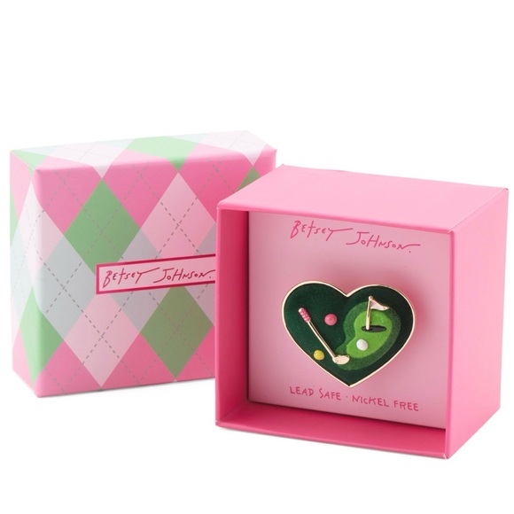 BETSEY JOHNSON GOLD PLATED GOLF HEART RING - NWT - Picture 3 of 3